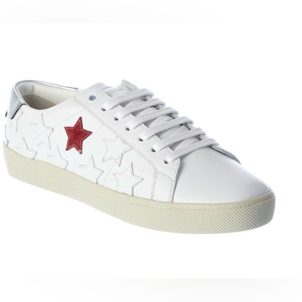 Saint Laurent Court Classic California Leather Sneaker Size 38 Pink Star